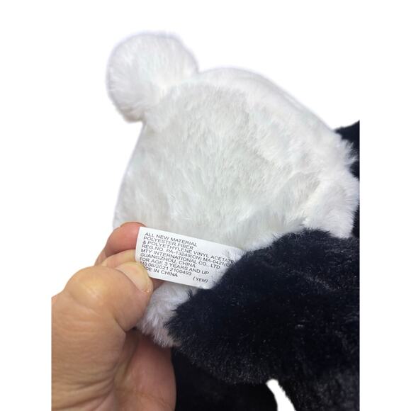 Build A Bear Panda Stuffed Animal Plush in Red Buffalo Plaid Pajamas Outfit - Picture 3 of 8